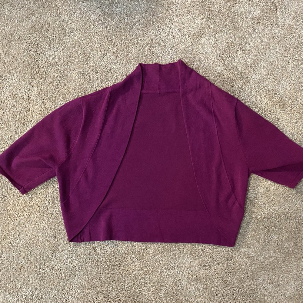 Cropped Cardigan open front short sleeved sweater